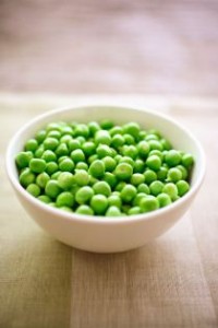 Peas in white bowl. Image shot 2007. Exact date unknown.